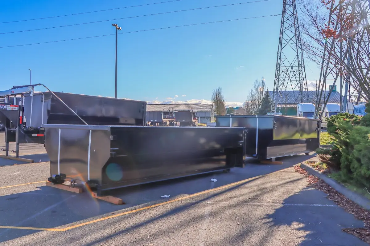 Roll-off dumpster ready for waste disposal at job site for Estate Cleanout Dumpster Rental in Dock Junction